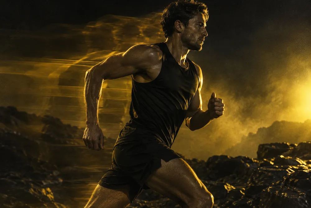 An athlete running